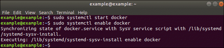 Starting the Docker version installed on your system